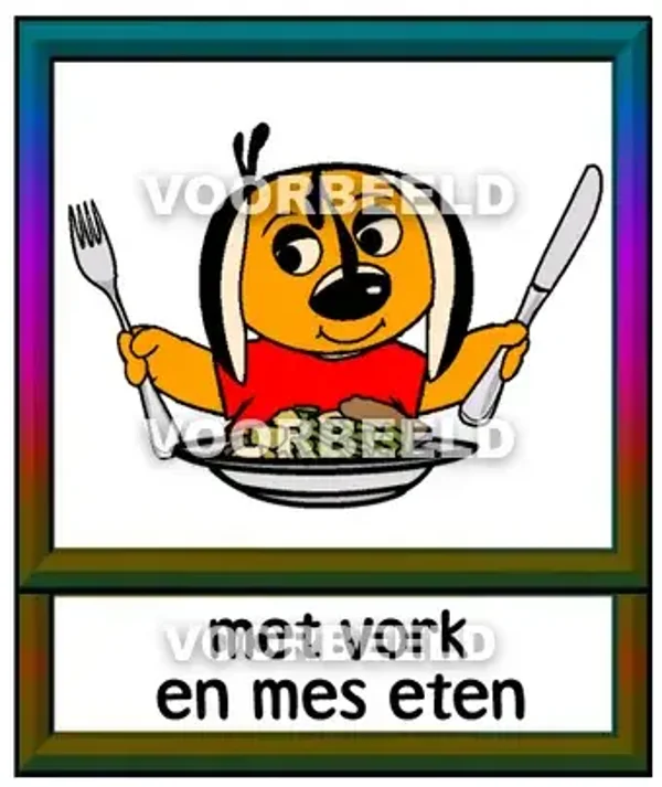 Met vork en mes eten