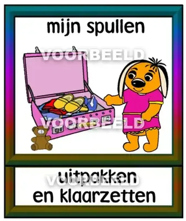 Mijn spullen uitpakken en klaarzetten