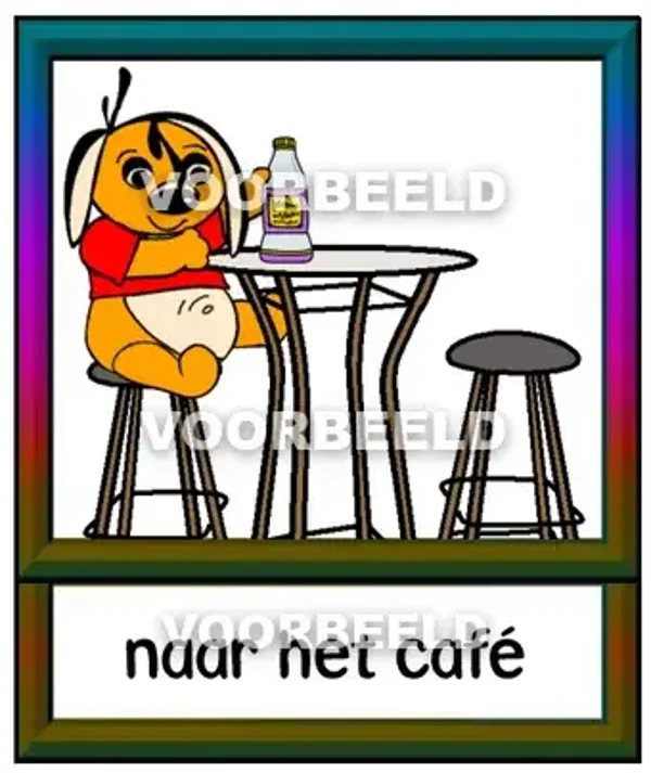 Naar het café