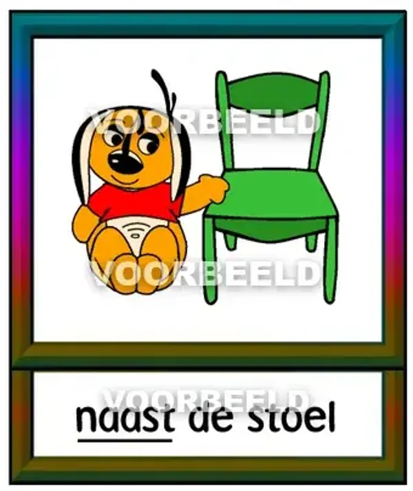 Naast de stoel