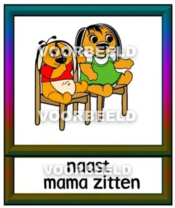 Naast mama zitten