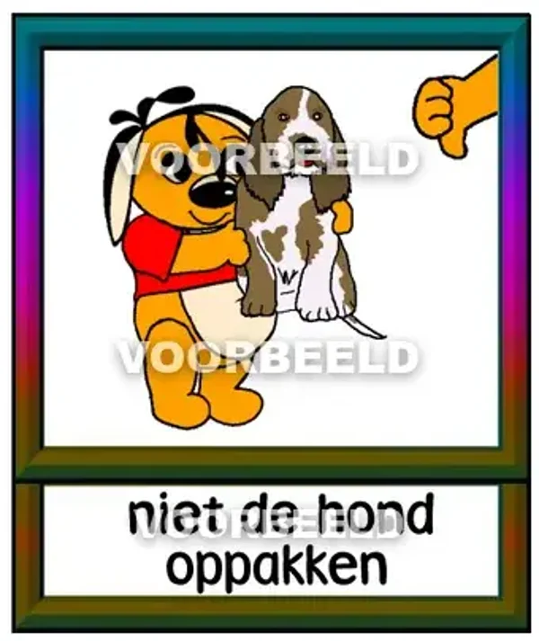 Niet de hond oppakken