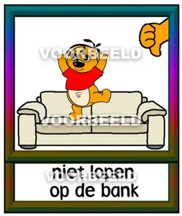 Niet lopen op de bank