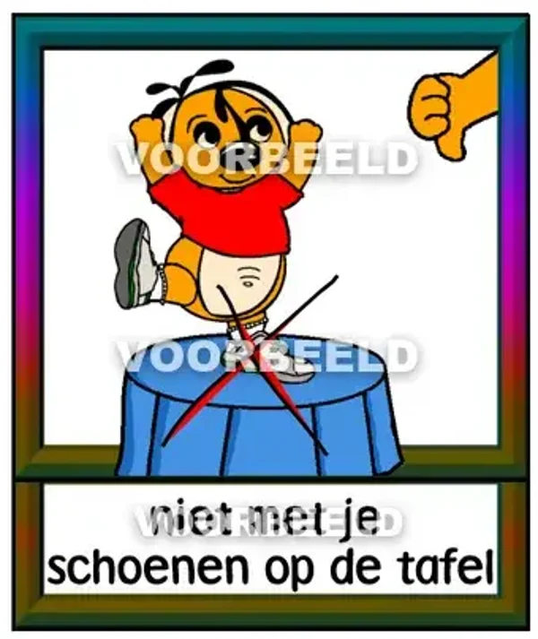 Niet met je schoenen op de tafel
