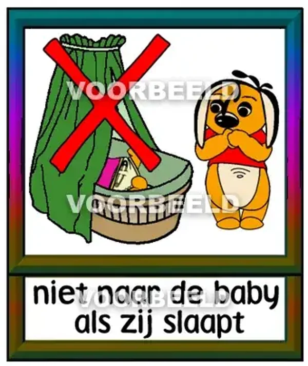 Niet naar de baby als zij slaapt