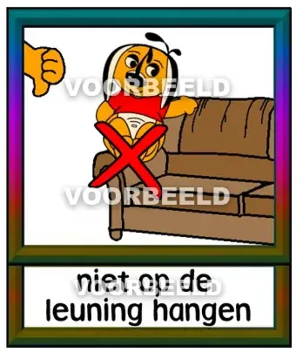 Niet op de leuning hangen