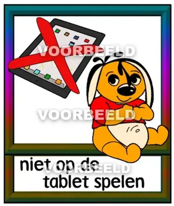 Niet op de tablet spelen