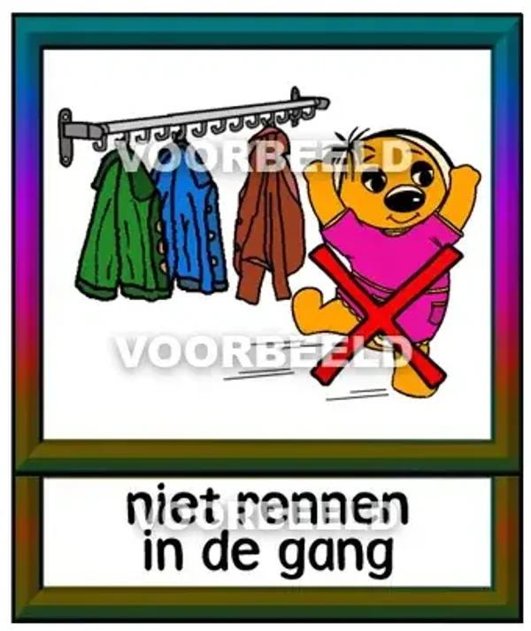 Niet rennen in de gang