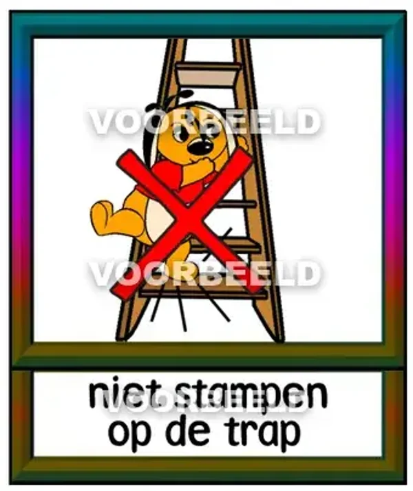 Niet stampen op de trap