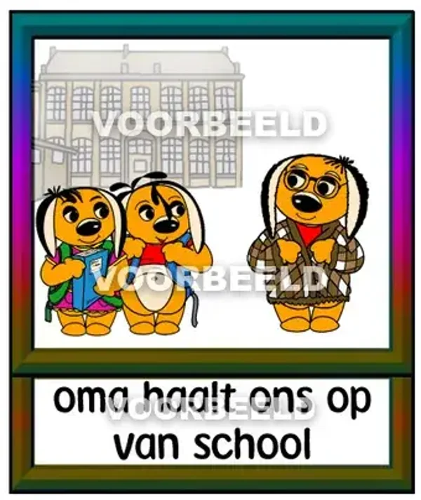 Oma haalt ons op van school