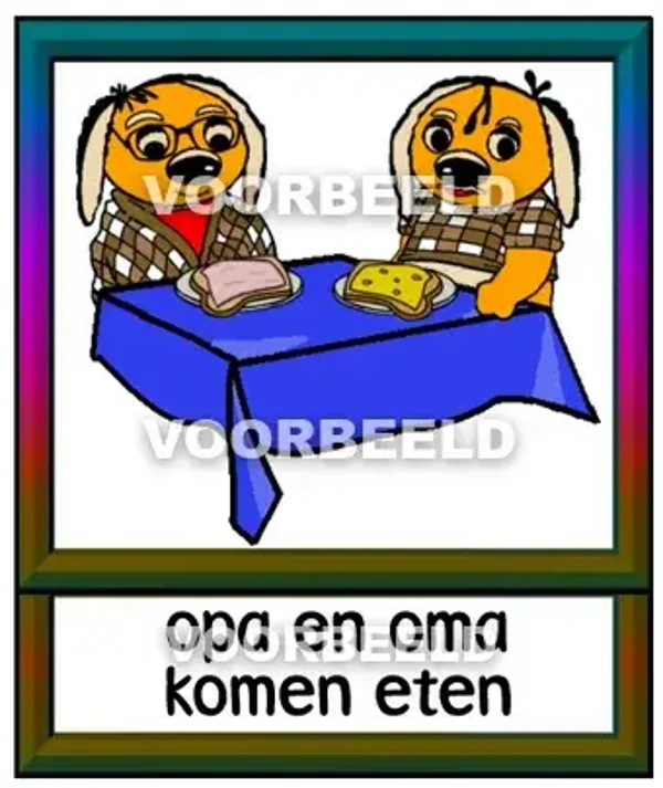 Opa en oma komen eten