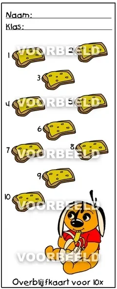 Overblijfkaart 8