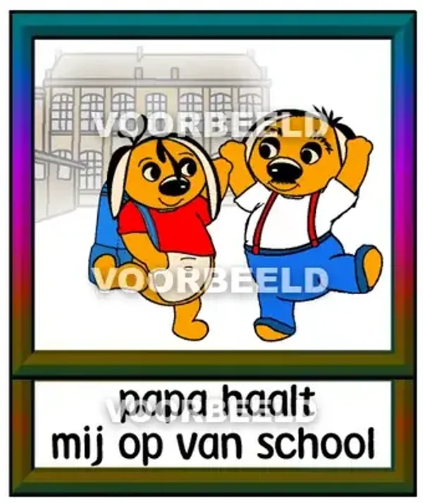 Papa haalt mij op van school