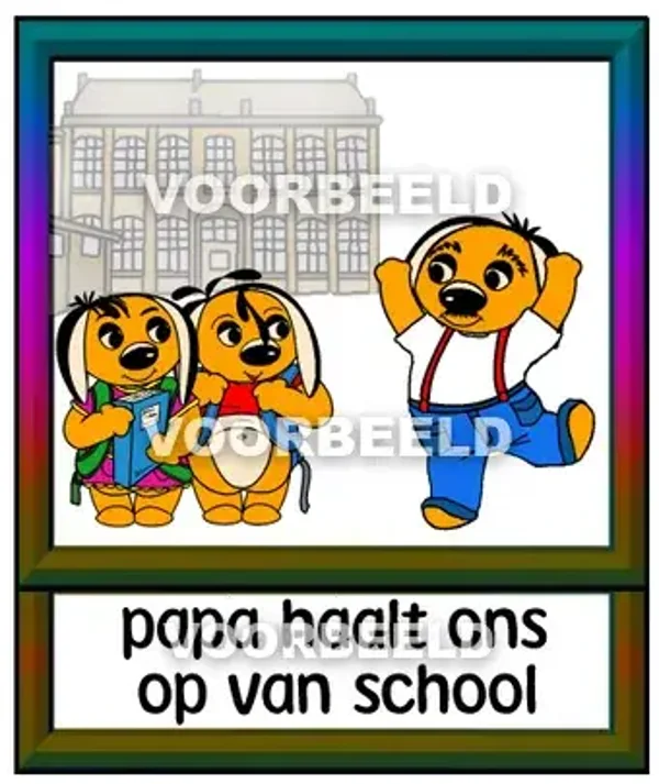 Papa haalt ons op van school