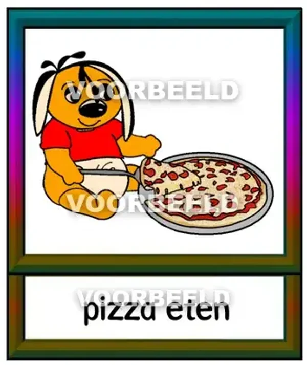 Pizza eten