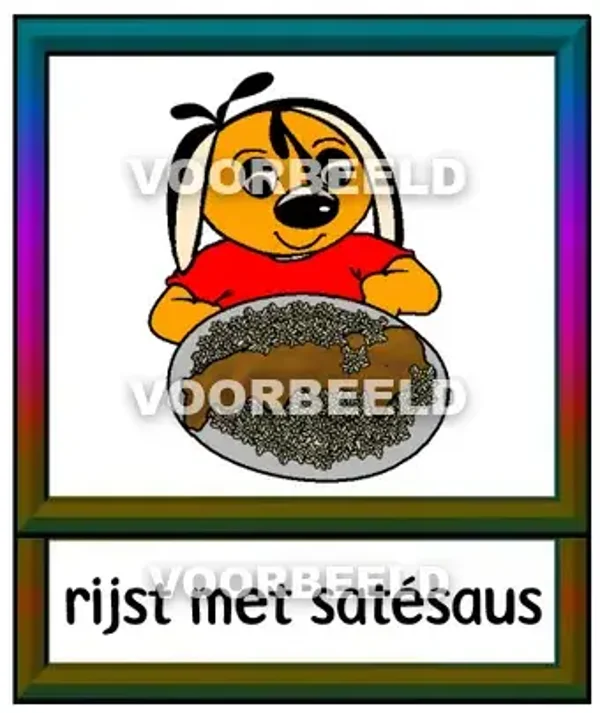 Rijst met satesaus