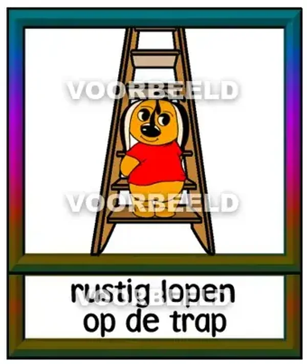 Rustig lopen op de trap