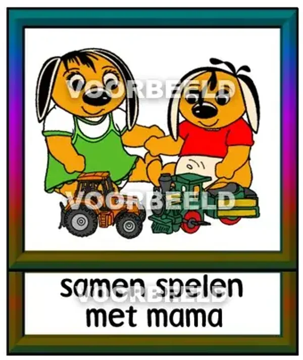 Samen spelen met mama