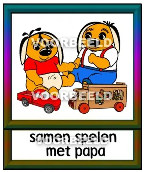 Samen spelen met papa