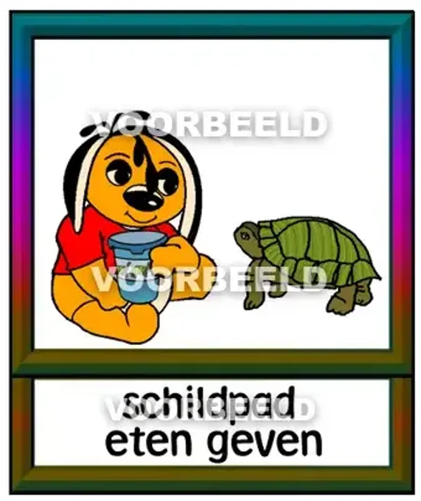 Schildpad eten geven