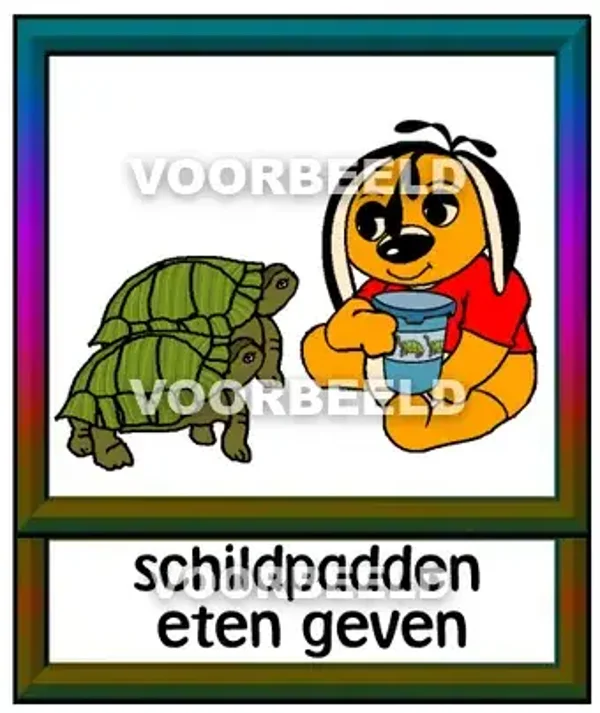 Schildpadden eten geven