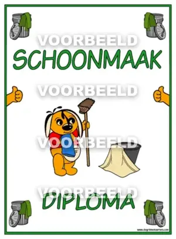 Schoonmaak DIPLOMA (A4)