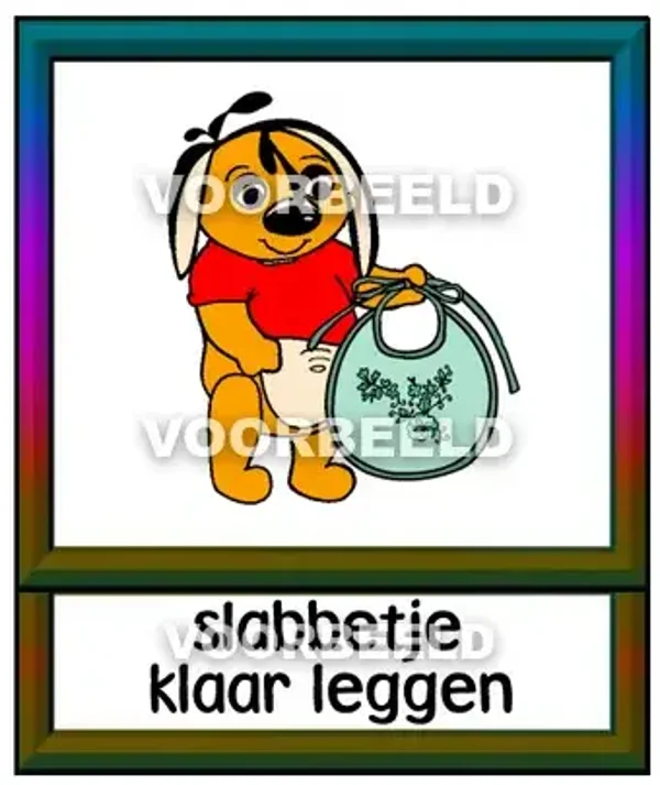 Slabbetje klaar leggen