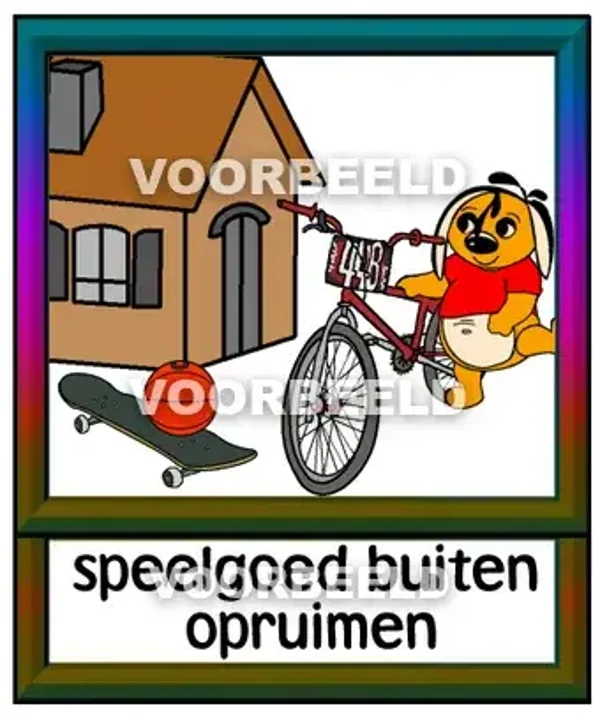 Speelgoed buiten opruimen