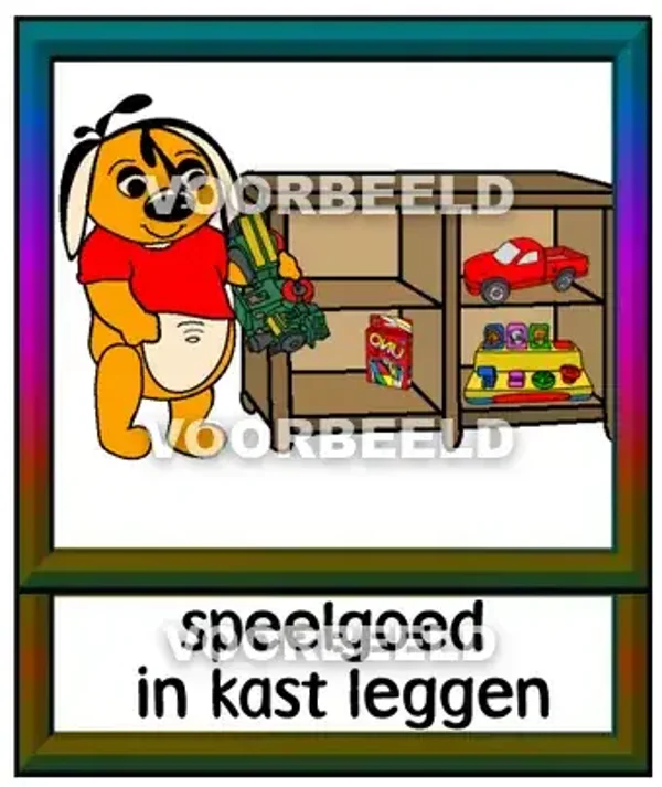 Speelgoed in de kast leggen
