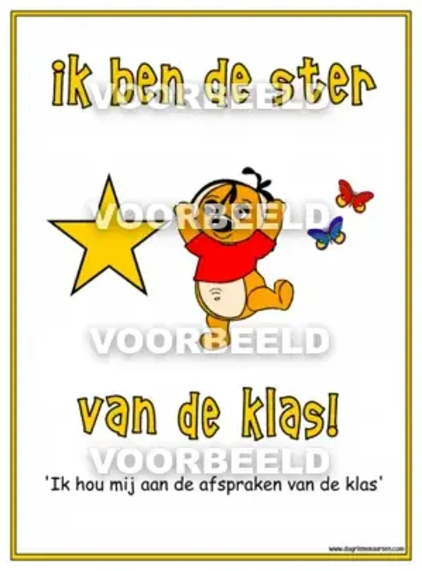 Ster van de klas DIPLOMA (A4)