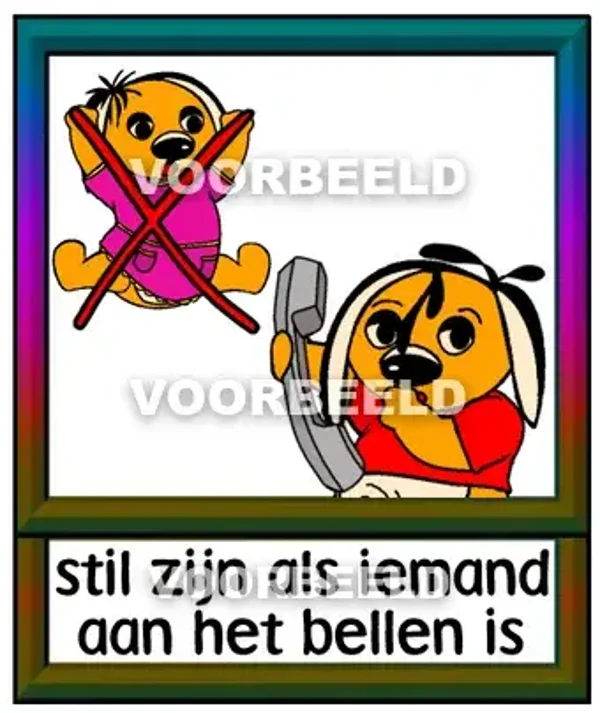 Stil zijn als iemand aan het bellen is