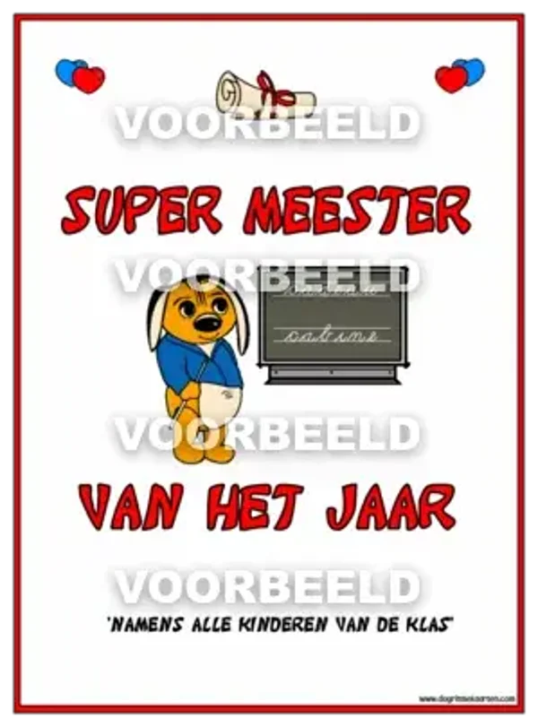 Super meester DIPLOMA (A4)