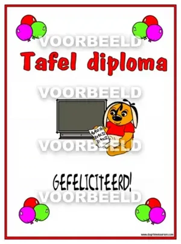 Tafel DIPLOMA (A4)