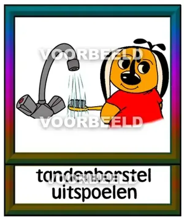 Tandenborstel uitspoelen