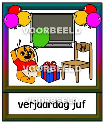 Verjaardag juf 2