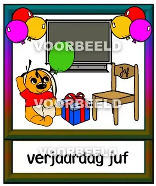 Verjaardag juf 2
