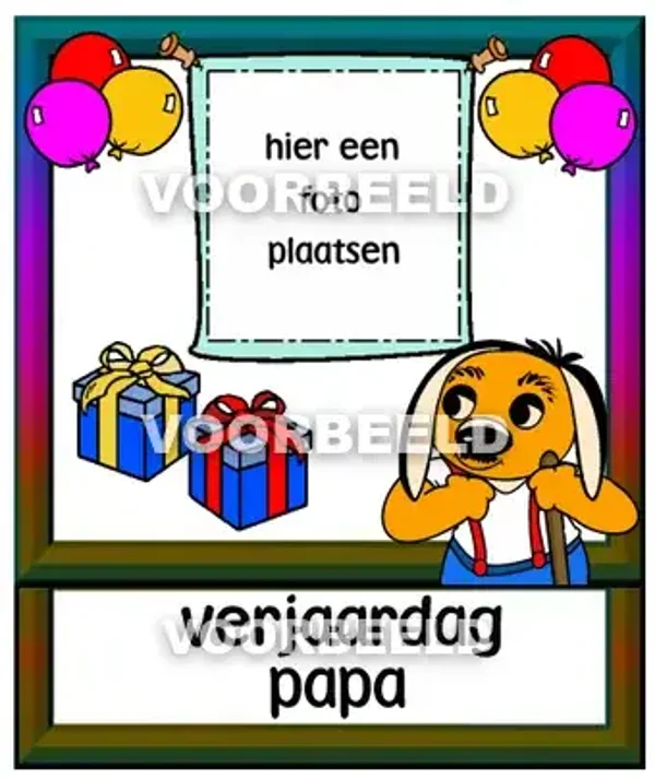 Verjaardag papa