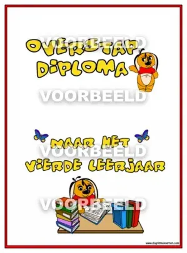 Vierde leerjaar DIPLOMA (A4)