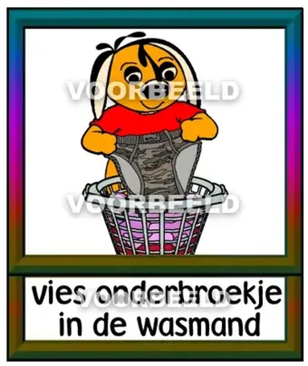 Vies onderbroekje in de wasmand