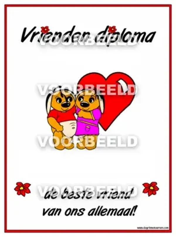 Vrienden DIPLOMA (A4)