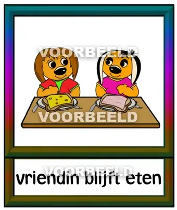 Vriendin blijft eten