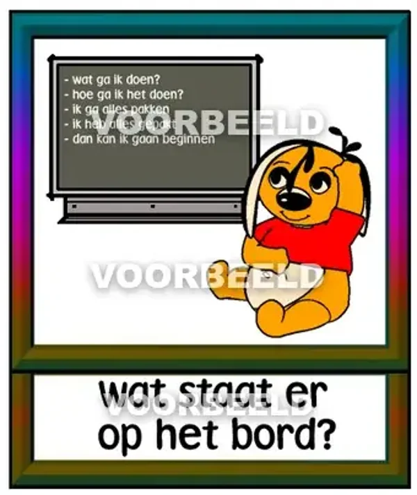 Wat staat er op het bord