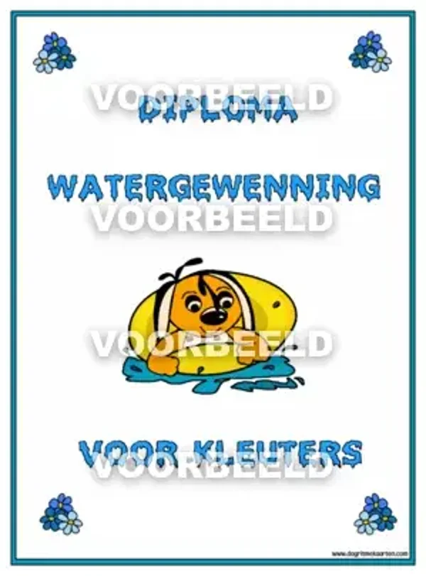 Watergewenning kleuter DIPLOMA (A4)