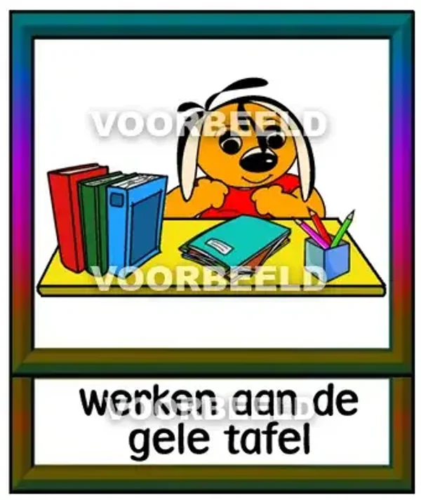 Werken aan de gele tafel