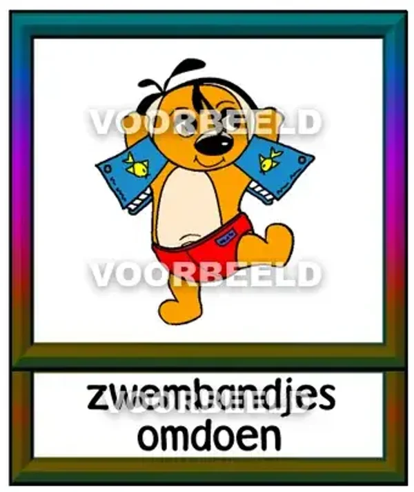 Zwembandjes omdoen