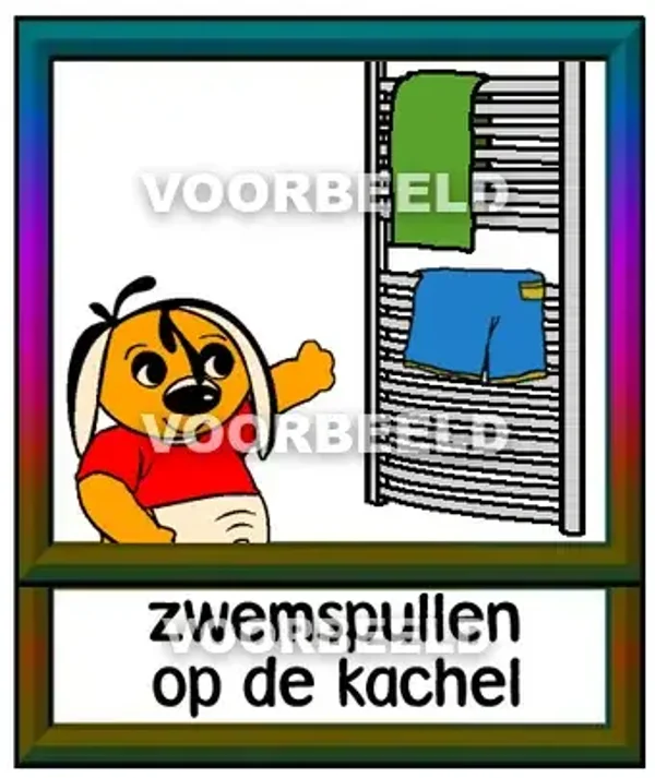 Zwemspullen op de kachel 2