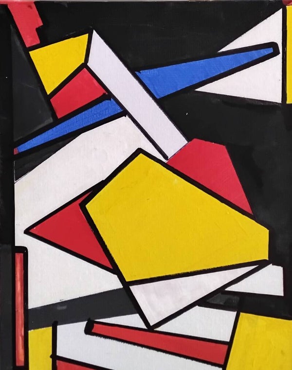 abstract acrylic painting