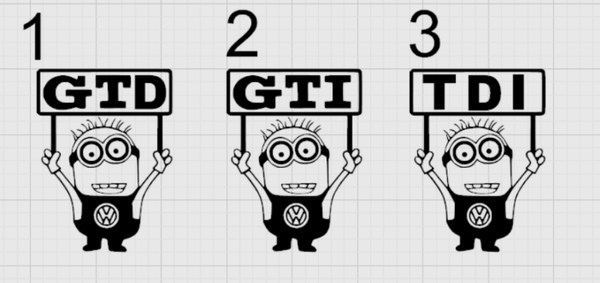 minions tdi gti gtd