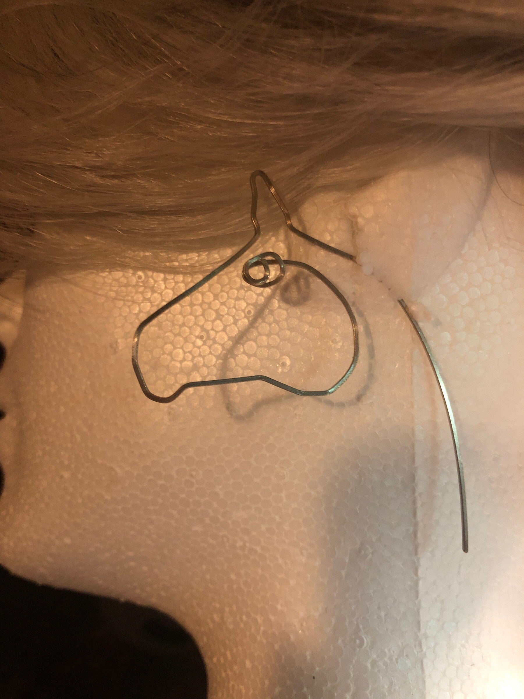 Silver horsehead earrings-SOLD OUT