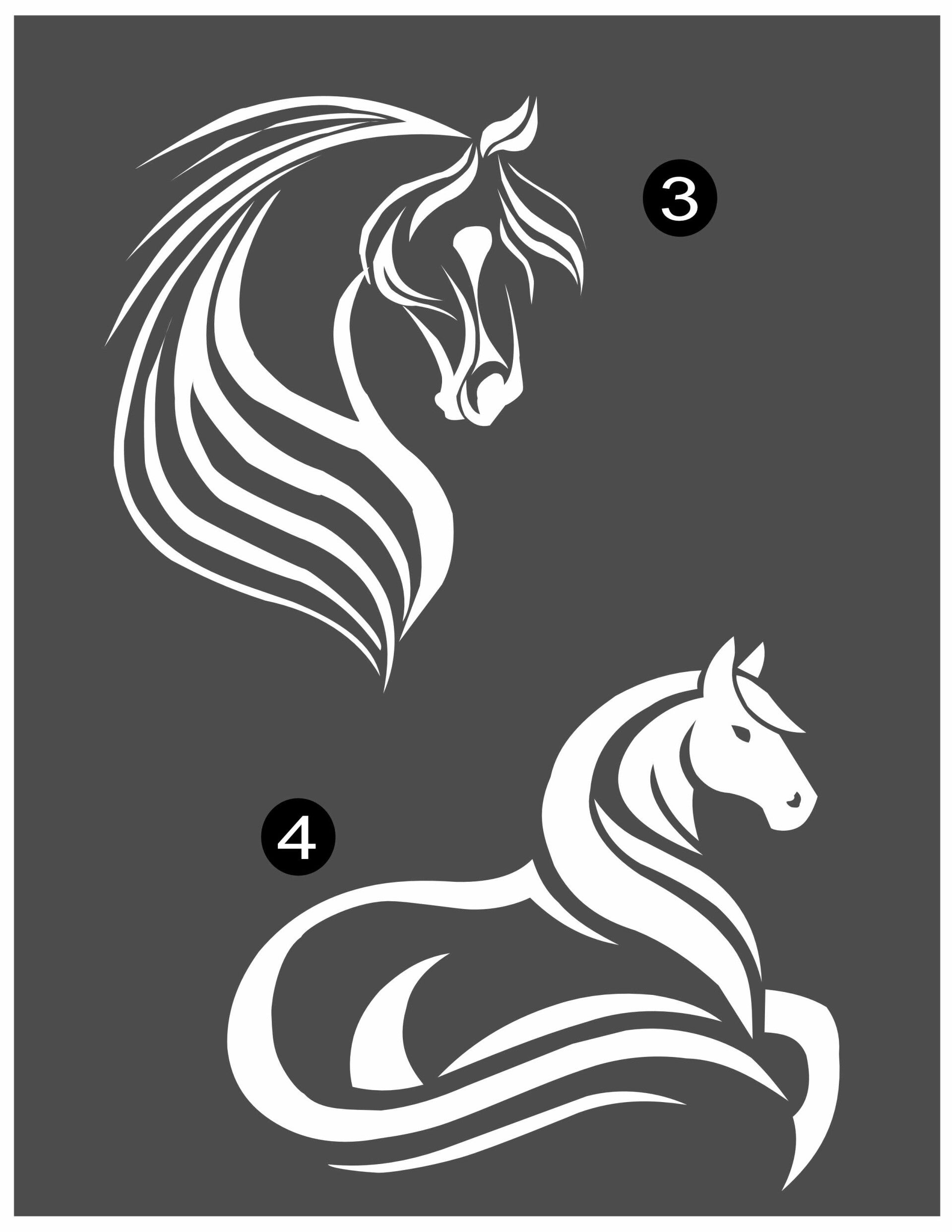 Vinyl horse stickers